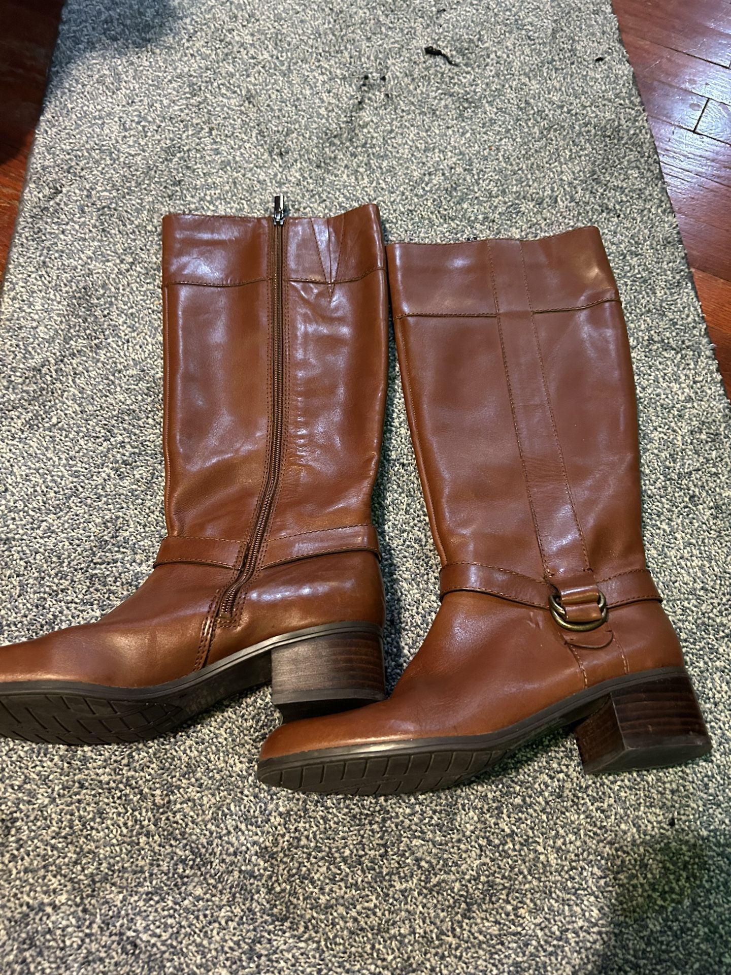 Bandolino Leather Brown Knee-Hi Boots 9M