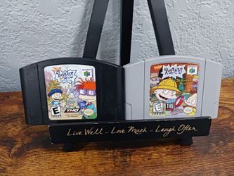 Rugrats N64 Game Lot Paris The Movie Scavenger Hunt Nintendo 64 Bundle Tested