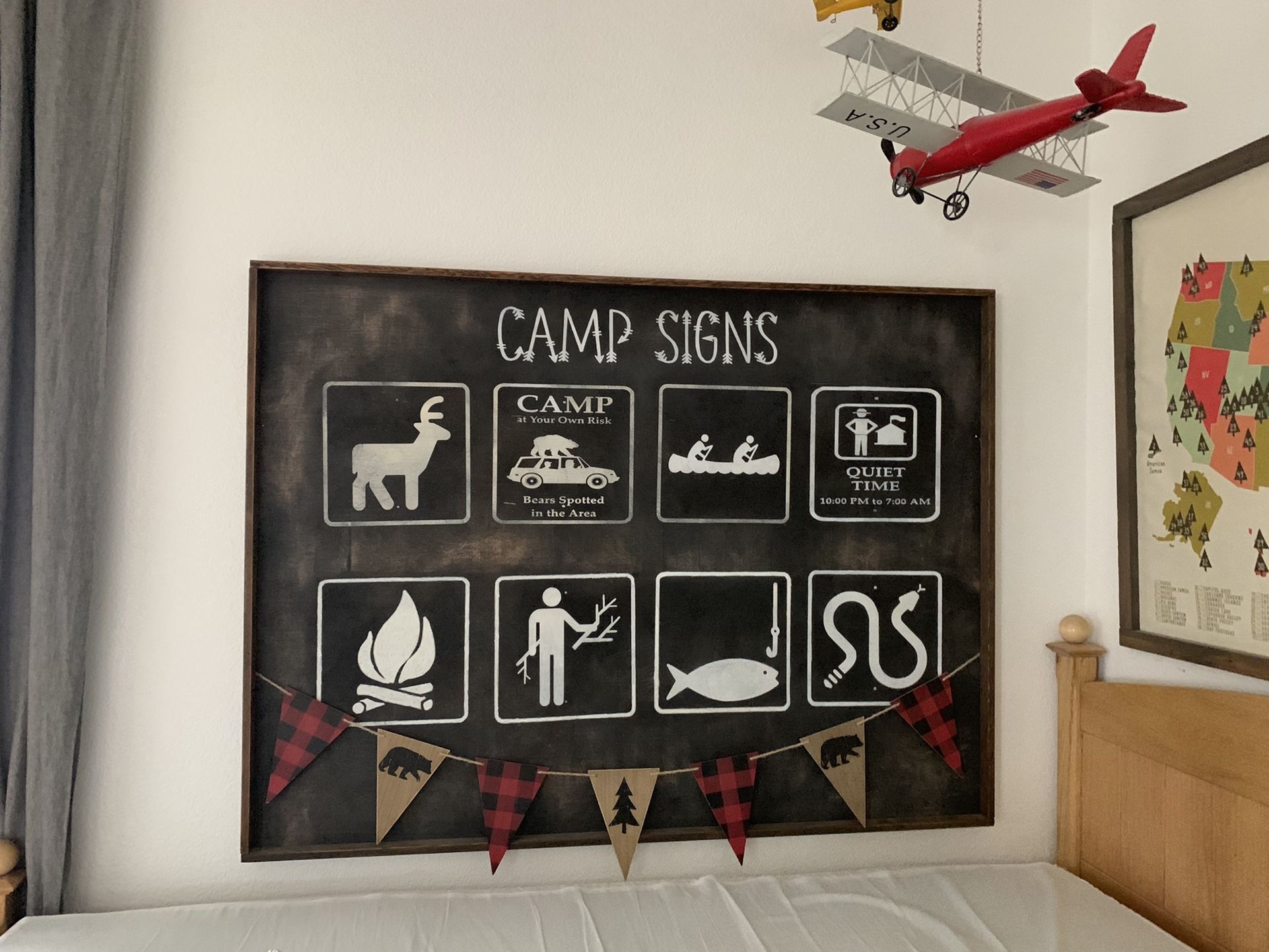 Huge Camping Room Sign