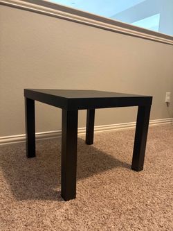 Black Square Side End Table