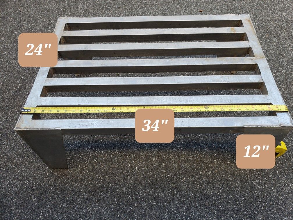 Dunnage Rack, Low Shelf For Storage, Commercial Floor Shelf, Stainless Steel