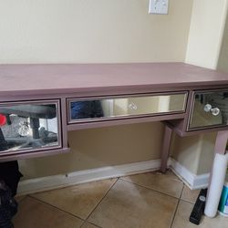 Purple Vanity Makeup Desk