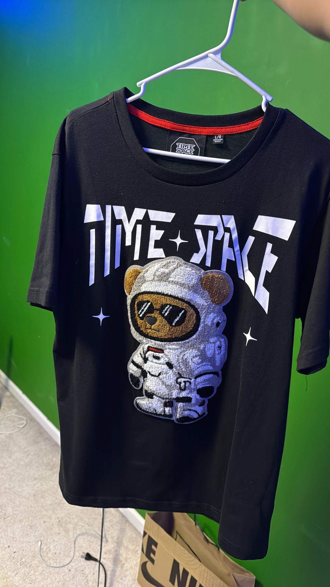Time Space Bear Tee (Medium) Black Color