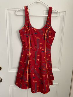 Disney Pixar Cars Lightning McQueen Icons Allover Print Women's Active Dress (Size S) -BoxLunch Exclusive