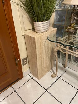 travertine table base