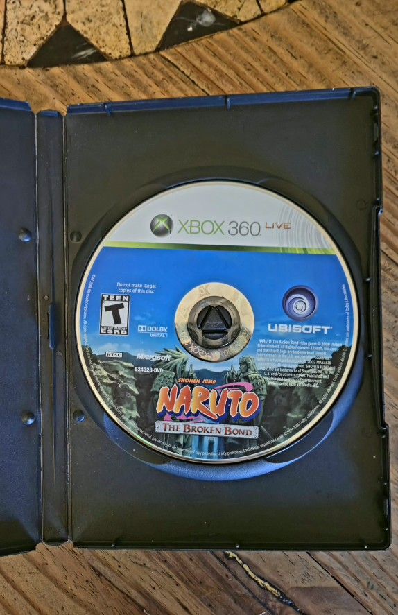 Naruto: The Broken Bond (Microsoft Xbox 360, 2008) VGC