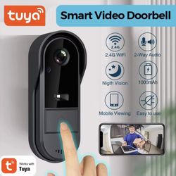 Tuya WiFi doorbell  2-way HD 1080P, microSD/cloud, waterproof, 1000mAh battery, long standby,Wireless Security Camera