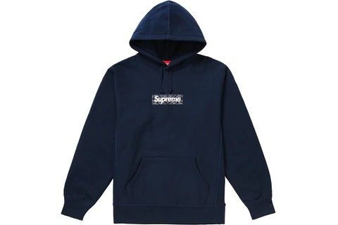 Supreme Bandana Box Logo Hooded Sweatshirt (Navy)