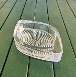 Vintage Dansk lead crystal ashtray, candy bowl, trinket tray