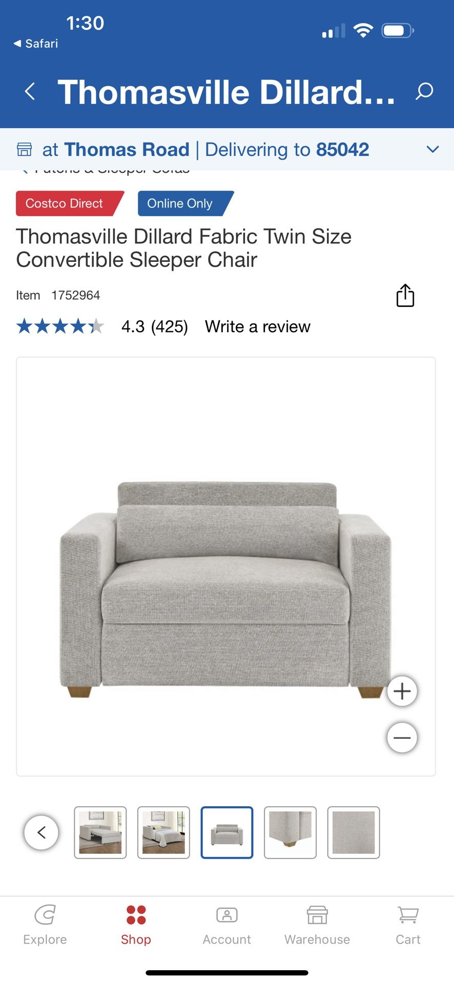 Sofa Twin Sleeper Costco Accent Chair