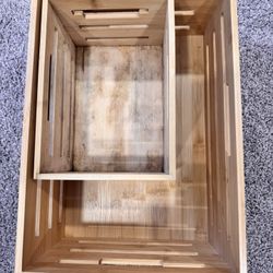 Wooden / Bamboo Storage Crates – Set of 2