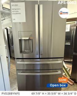 GE Profile 27.9 cu. ft. French Door Refrigerator (PVD28BYNFS) – Stainless – Open Box