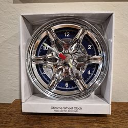 Chrome Wheel Clock - Reloj de Rin Cromado