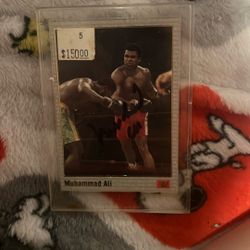 Muhammad Ali signed boxing card