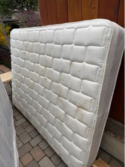 Queen sleigh bed and mattress set