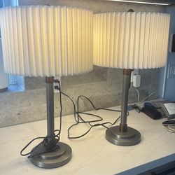 Set of Pottery Barn Metal Lamps