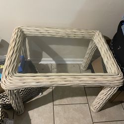 coffee table with glass