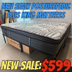 NEW SEALY POSTUREPEDIC PLUS KING MATTRESS