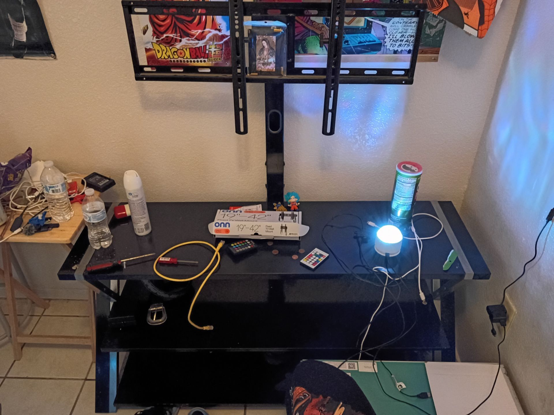Normal Panel Stand TV stand with 3 layer stand glass for Sale in El Paso, TX - OfferUp