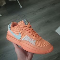 Ja 1 Mandarin And Green Basketball Shoes,Size 8.5