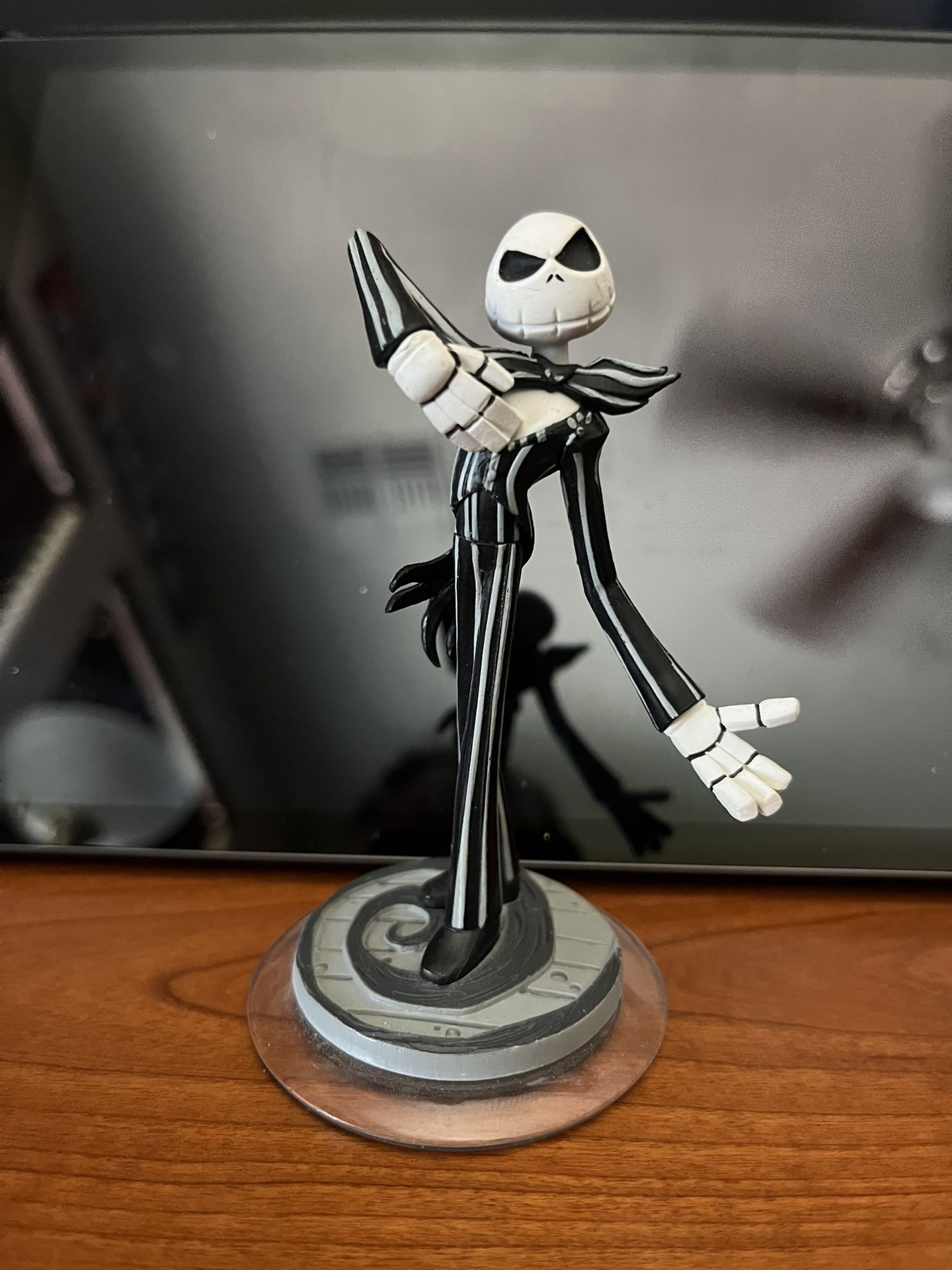 PS3 Disney Infinity Figure Jack Skellington with power disc and card.