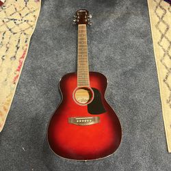 ARIA AW 15 RS  Dreadnaught Acoustic Guitar, Red Shade