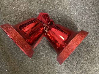 Acrylic Christmas Bell Decoration x 4 pairs of 2 bells