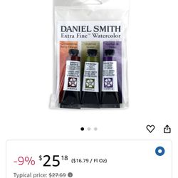 New 3 Tubes Watercolor Paint