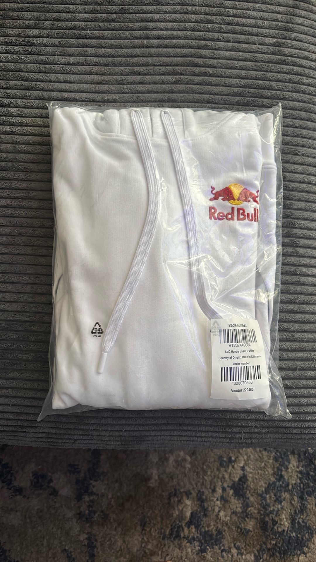 Red Bull White Pull Over Hoodie