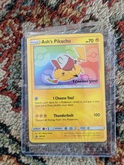 Ash's Pikachu SM108 Pokémon Promo Card