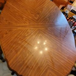 REDUCED Dining Room Table, Leaf, 4 Chairs