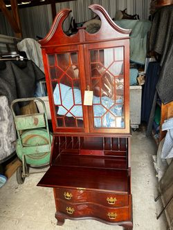 Wood Secretary Desk Jasper vintage