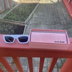 Miu Miu White Sunglasses