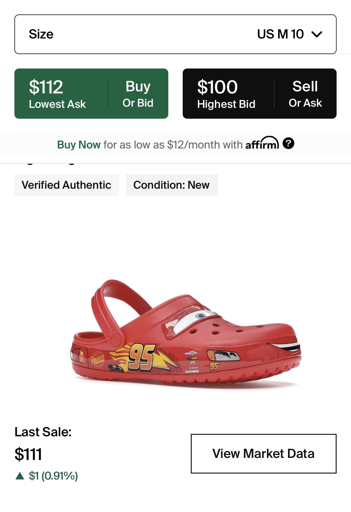 Lightning McQueen Crocs New