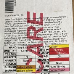 New Jeldwen door Unopened