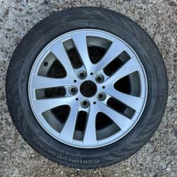 I got one full size spare rim and tire came out bmw 3 series 2009 , will fit most of the bmw models. Continental 205 55 16 tire in like new condition.