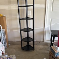 5’ 5 Shelf Corner Shelf