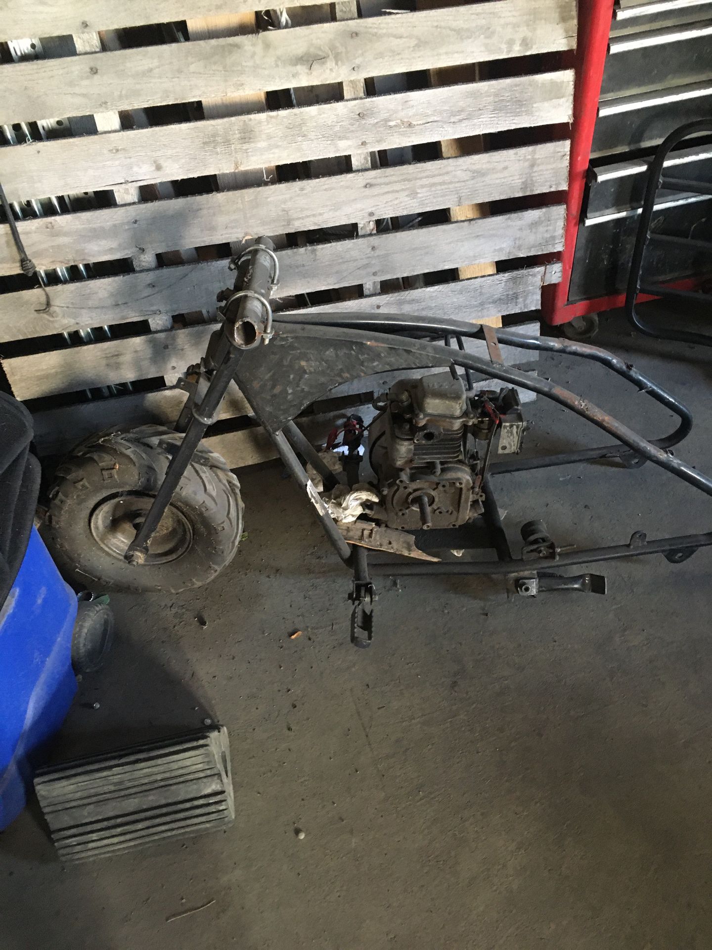 Mini bike frame. Motor may still work to