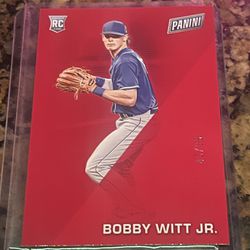 BOBBY WITT JR /99 2022 Panini Father's Day RED RC Baseball Card