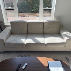 Modern Beige 3-Seater Sofa – Clean and Comfy