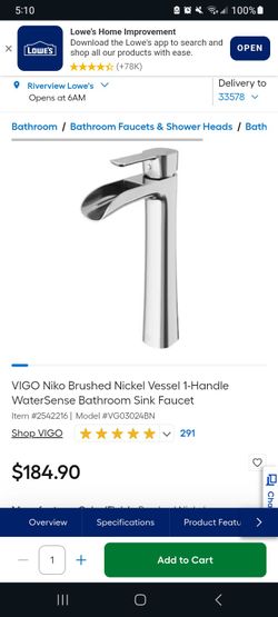 Bathroom-Brushed Nickel Faucet Vessel