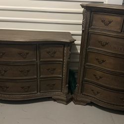 3 PC Sheffield Antique grey ( Dresser, Mirror, and Chest Of Drawer) Bedroom Set By Crown Mark- Delivery Available 