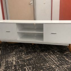White mid century TV Console / MUST GO 
