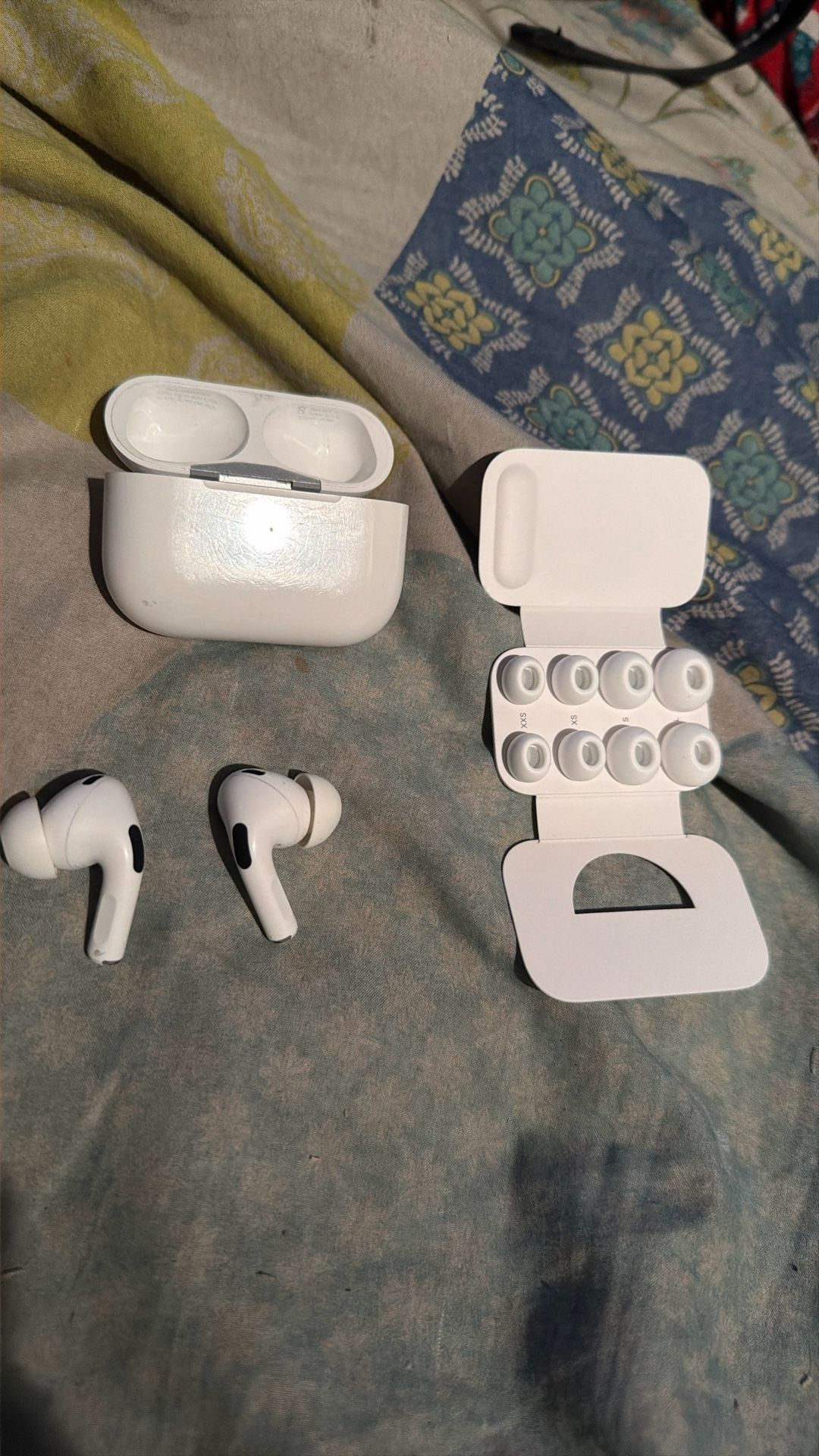Used AirPods 2 Gen, With case, Pods And All The Different Sized Tips. 