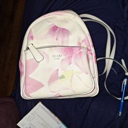 Guess Blush Multi Flower Printed Backpack/Purse