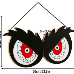 Halloween Window Decorations - LED Spooky Eyes Lights, Halloween Window Lights with 7 Colors Animated, Halloween Yard and Wall Decorations - Devil Eye