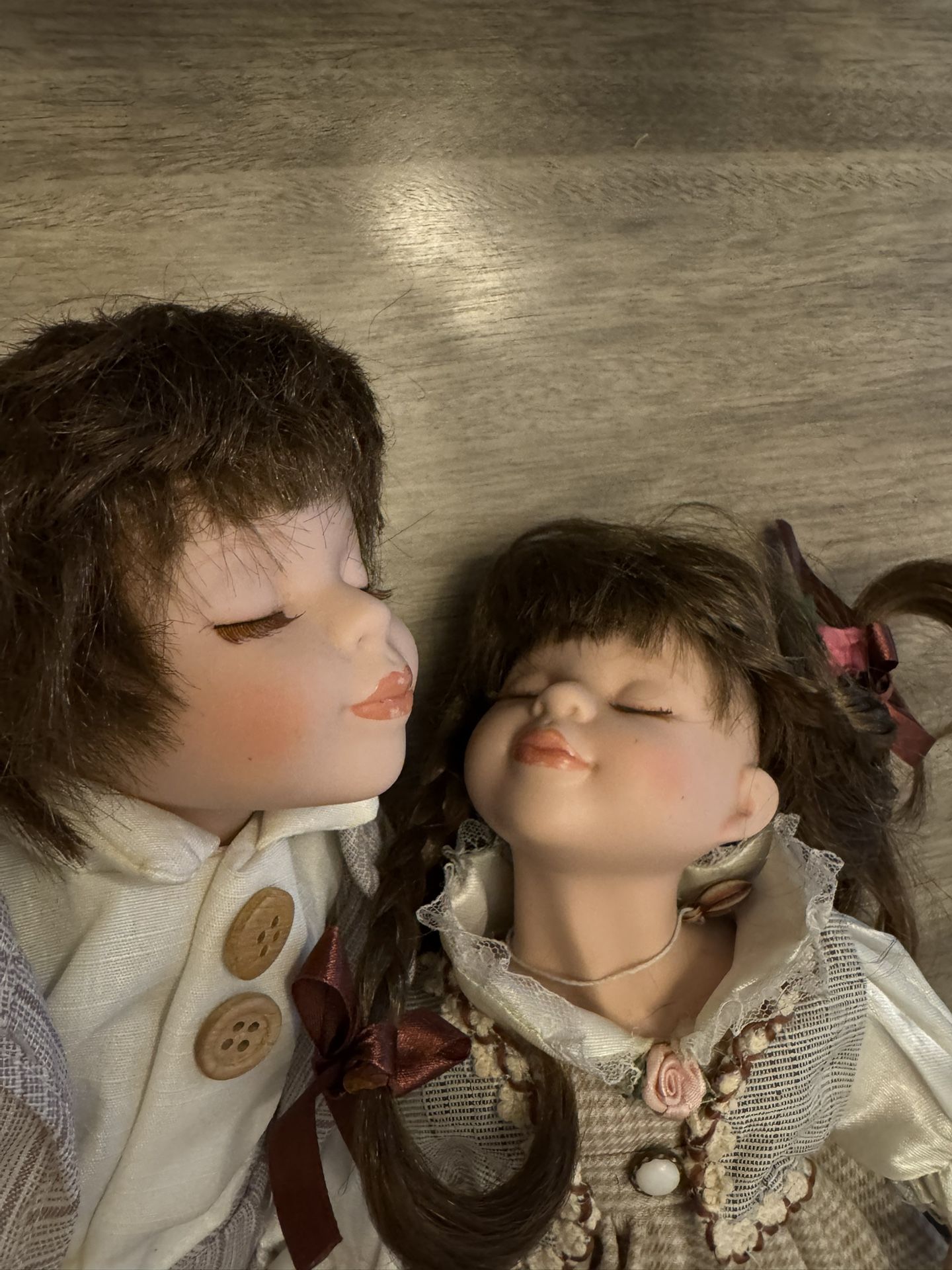 Vintage Collectibles Porcelain Twin Dolls