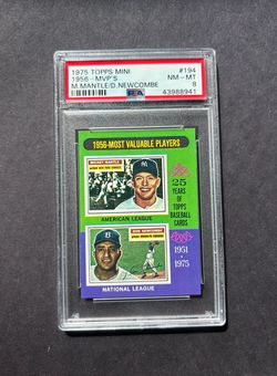 Vintage 1975 Topps Mini #194 '56 MVP's w/ Mantle . Negotiable