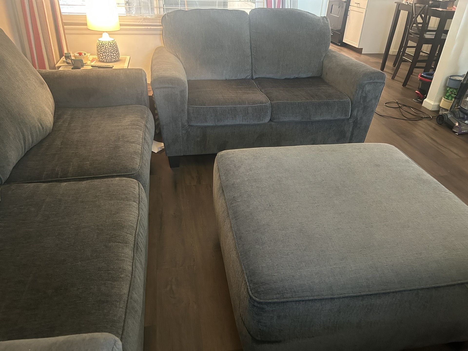 Sofa, Love Seat And Ottoman For Sale.