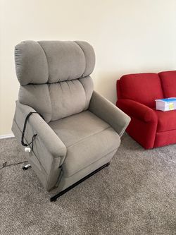 Power Lift Recliner Chair Tan Fabric